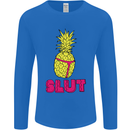 Pineapple Slut Funny Movie Theme Mens Long Sleeve T-Shirt Royal Blue