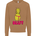Pineapple Slut Funny Movie Theme Mens Sweatshirt Jumper Caramel Latte