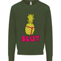 Pineapple Slut Funny Movie Theme Mens Sweatshirt Jumper Forest Green