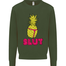 Pineapple Slut Funny Movie Theme Mens Sweatshirt Jumper Forest Green