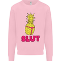 Pineapple Slut Funny Movie Theme Mens Sweatshirt Jumper Light Pink