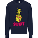 Pineapple Slut Funny Movie Theme Mens Sweatshirt Jumper Navy Blue