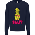 Pineapple Slut Funny Movie Theme Mens Sweatshirt Jumper Navy Blue