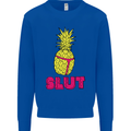 Pineapple Slut Funny Movie Theme Mens Sweatshirt Jumper Royal Blue