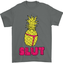 Pineapple Slut Funny Movie Theme Mens T-Shirt Cotton Gildan Charcoal
