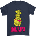 Pineapple Slut Funny Movie Theme Mens T-Shirt Cotton Gildan Navy Blue