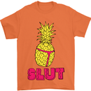 Pineapple Slut Funny Movie Theme Mens T-Shirt Cotton Gildan Orange