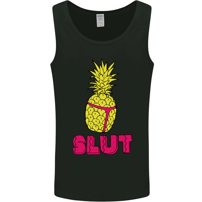 Pineapple Slut Funny Movie Theme Mens Vest Tank Top Black