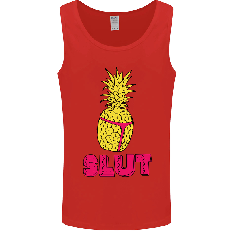 Pineapple Slut Funny Movie Theme Mens Vest Tank Top Red