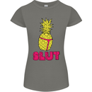 Pineapple Slut Funny Movie Theme Womens Petite Cut T-Shirt Charcoal