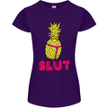 Pineapple Slut Funny Movie Theme Womens Petite Cut T-Shirt Purple
