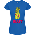 Pineapple Slut Funny Movie Theme Womens Petite Cut T-Shirt Royal Blue