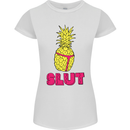 Pineapple Slut Funny Movie Theme Womens Petite Cut T-Shirt White