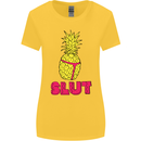Pineapple Slut Funny Movie Theme Womens Wider Cut T-Shirt Yellow