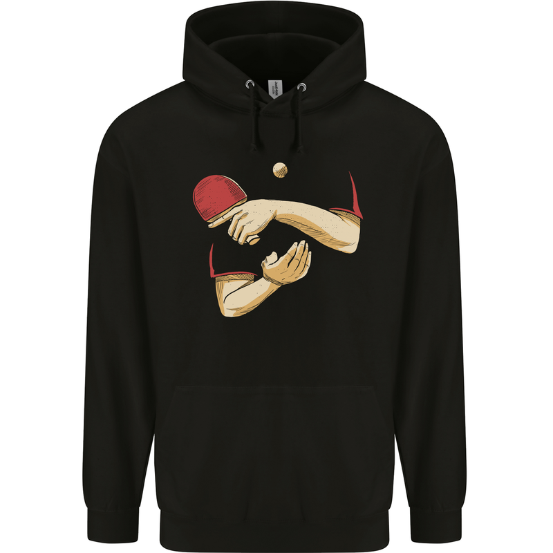 Ping Pong Hands Table Tennis Fancy Dress Childrens Kids Hoodie Black
