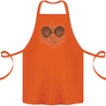 Ping Pong Sketch Table Tennis Set Cotton Apron 100% Organic Orange