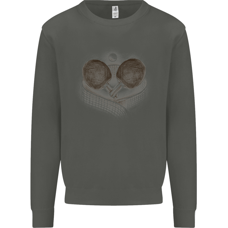 Ping Pong Sketch Table Tennis Set Kids Sweatshirt Jumper Storm Grey