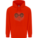 Ping Pong Sketch Table Tennis Set Mens 80% Cotton Hoodie Bright Red