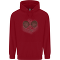 Ping Pong Sketch Table Tennis Set Mens 80% Cotton Hoodie Red