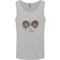 Ping Pong Sketch Table Tennis Set Mens Vest Tank Top Sports Grey