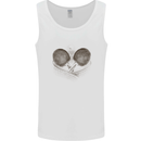 Ping Pong Sketch Table Tennis Set Mens Vest Tank Top White