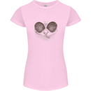 Ping Pong Sketch Table Tennis Set Womens Petite Cut T-Shirt Light Pink