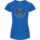 Ping Pong Sketch Table Tennis Set Womens Petite Cut T-Shirt Royal Blue