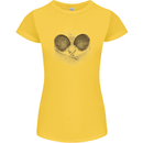 Ping Pong Sketch Table Tennis Set Womens Petite Cut T-Shirt Yellow