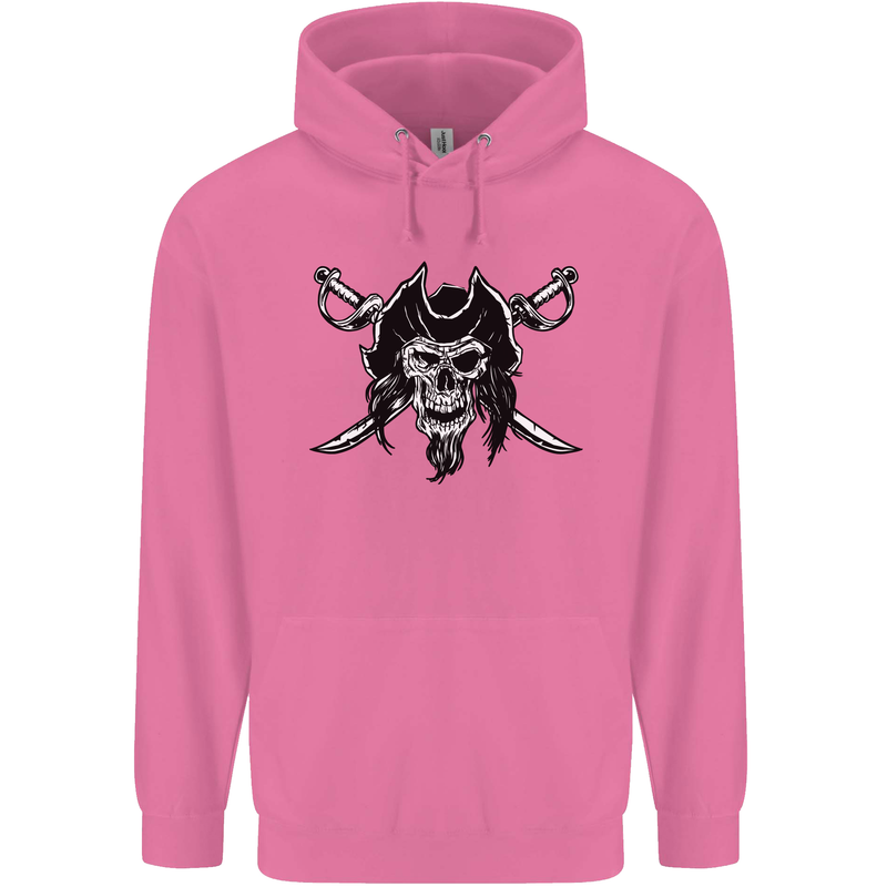 Pirate & Swords Skull Captain Jolly Roger Childrens Kids Hoodie Azalea