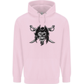Pirate & Swords Skull Captain Jolly Roger Childrens Kids Hoodie Light Pink