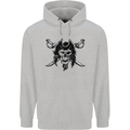 Pirate & Swords Skull Captain Jolly Roger Childrens Kids Hoodie Sports Grey