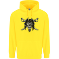 Pirate & Swords Skull Captain Jolly Roger Childrens Kids Hoodie Yellow