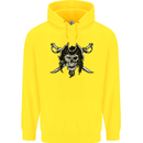 Pirate & Swords Skull Captain Jolly Roger Childrens Kids Hoodie Yellow