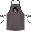 Pirate & Swords Skull Captain Jolly Roger Cotton Apron 100% Organic Dark Grey
