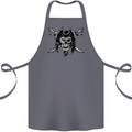 Pirate & Swords Skull Captain Jolly Roger Cotton Apron 100% Organic Steel