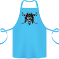 Pirate & Swords Skull Captain Jolly Roger Cotton Apron 100% Organic Turquoise