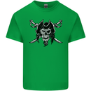 Pirate & Swords Skull Captain Jolly Roger Kids T-Shirt Childrens Irish Green