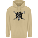 Pirate & Swords Skull Captain Jolly Roger Mens 80% Cotton Hoodie Sand