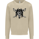 Pirate & Swords Skull Captain Jolly Roger Mens Sweatshirt Jumper Sand