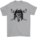 Pirate & Swords Skull Captain Jolly Roger Mens T-Shirt 100% Cotton Sports Grey
