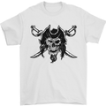Pirate & Swords Skull Captain Jolly Roger Mens T-Shirt 100% Cotton White