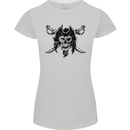 Pirate & Swords Skull Captain Jolly Roger Womens Petite Cut T-Shirt Sports Grey
