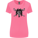 Pirate & Swords Skull Captain Jolly Roger Womens Wider Cut T-Shirt Azalea