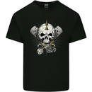 Piston Skull Motorcycle Motorbike Biker Mens Cotton T-Shirt Tee Top Black