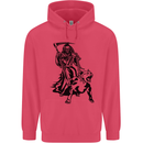 Pitbull Grim Reaper Dog Skull Satan Demon Childrens Kids Hoodie Heliconia