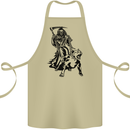 Pitbull Grim Reaper Dog Skull Satan Demon Cotton Apron 100% Organic Khaki