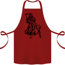 Pitbull Grim Reaper Dog Skull Satan Demon Cotton Apron 100% Organic Maroon