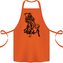 Pitbull Grim Reaper Dog Skull Satan Demon Cotton Apron 100% Organic Orange