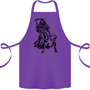 Pitbull Grim Reaper Dog Skull Satan Demon Cotton Apron 100% Organic Purple