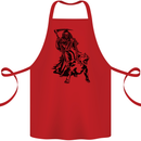 Pitbull Grim Reaper Dog Skull Satan Demon Cotton Apron 100% Organic Red